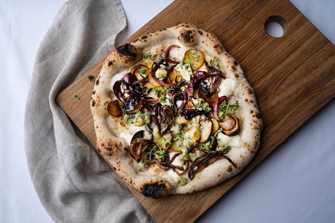 Potato, Blue Cheese & Balsamic Red Onion Pizza