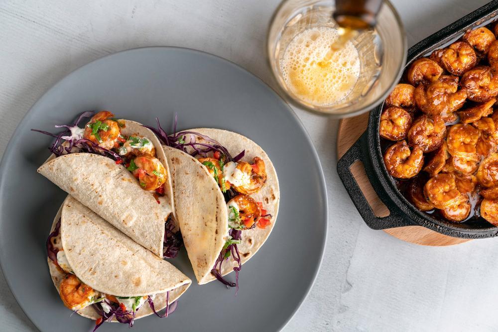 Cayenne-Spiced Prawn Tacos