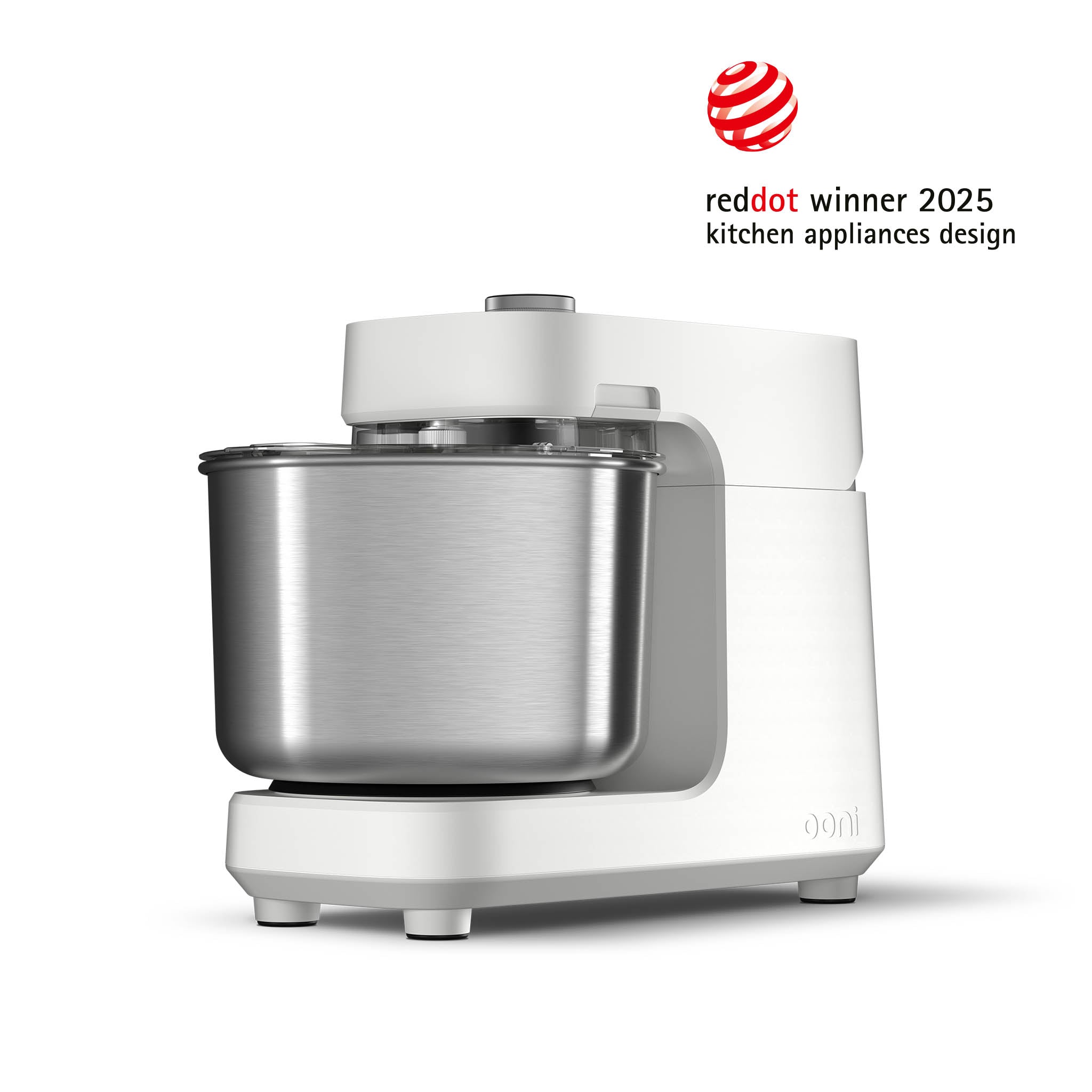 Ooni Halo pro Spiral Mixer in the Polar White colourway and a white background #variant-2