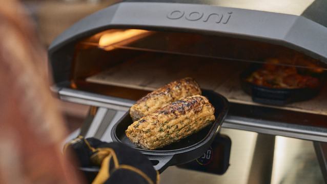 skillet cooking corn in Koda 2 pro