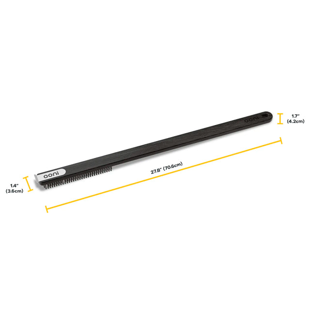 pizza oven brush with measurements