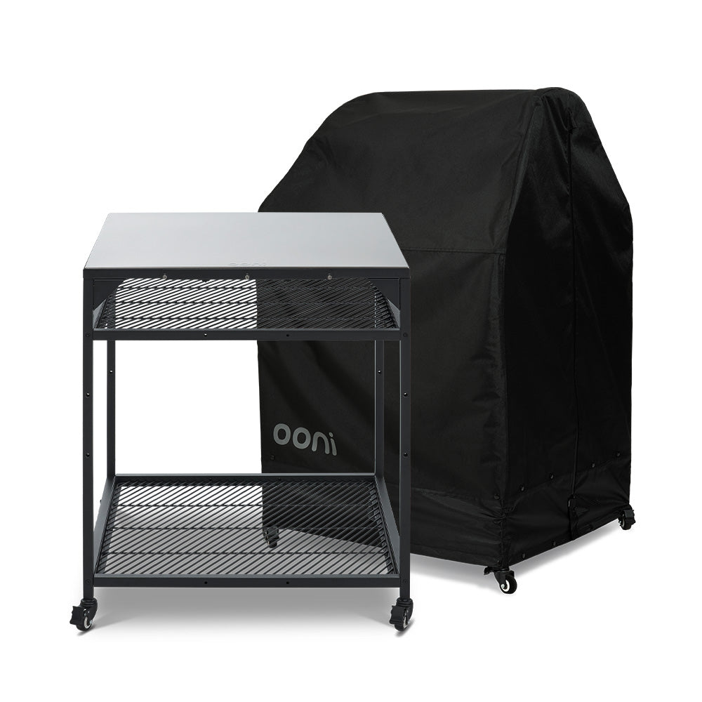 Ooni table and oven cover large with ooni modular table large on white background